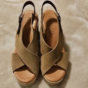 Cordani Women's Beige Wedge Sandals
